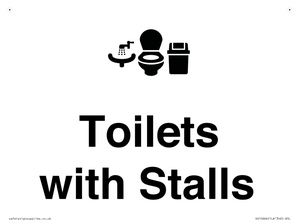 Toilets: Stalls and Wash Basin with Sanitary Bin